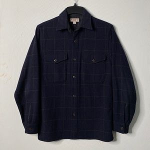 Vintage Wallace & Barnes Flannel – Midnight Navy – S